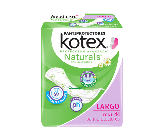 Kotex® Naturals® Pantiprotectores largos
