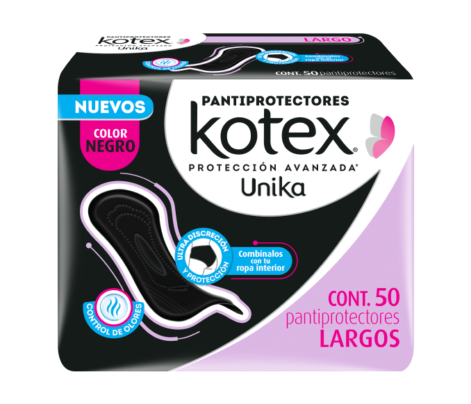 Pantiprotectores Kotex® Unika Black